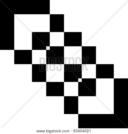 Abstract Diagonal Arabesque Element