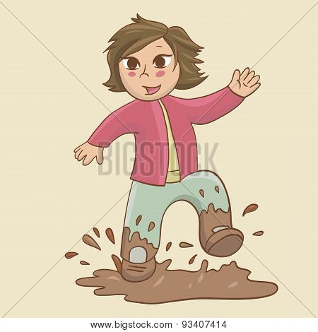 Child In The Puddle