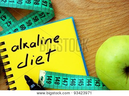 Notepad with alkaline diet