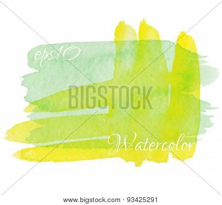 Abstract hand drawn watercolor background.  Vector texture element. splash