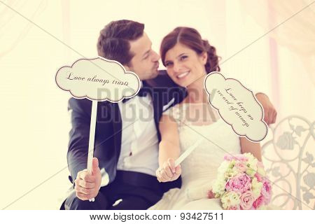 Bride And Groom With Love Qoutes