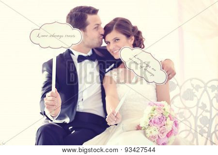 Bride And Groom With Love Qoutes