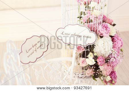 Beautiful Wedding Flowers With Qoutes About Love