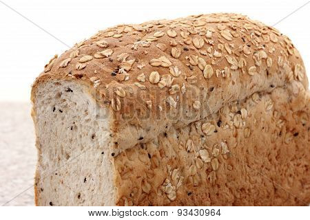 Whole Wheat Bread Sliced On Marble Table