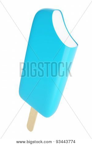 Bitten fresh cold ice cream