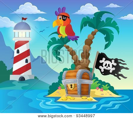 Small pirate island theme 3 - eps10 vector illustration.