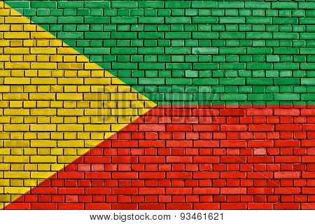 Flag Of Zabaykalsky Krai Painted On Brick Wall