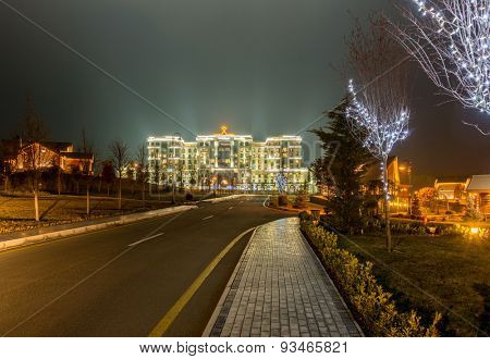 Quba - MARCH 26, 2015: Quba Rixos Hotel on March 26 in Azerbaijan, Quba. Quba Rixos Hotel is luxury hotel in northern Azerbaijan