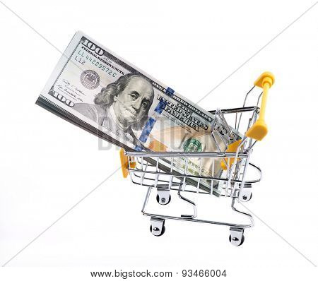dollars with shopcart
