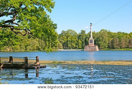 Tsarskoye Selo (Pushkin). Saint-Petersburg, Russia. The Chesme Column