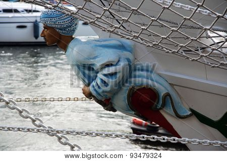 Figurehead men on a ship