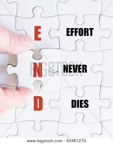 Last Puzzle Piece With Business Acronym End