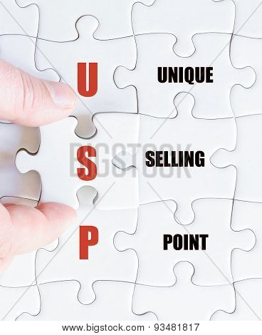 Last Puzzle Piece With Business Acronym Usp