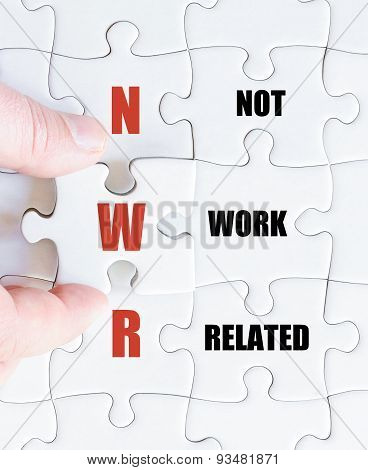 Last Puzzle Piece With Business Acronym Nwr