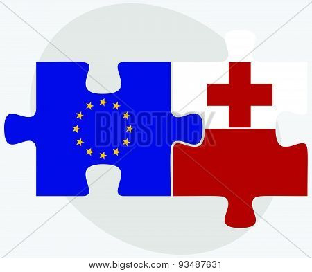 European Union And Tonga Flags