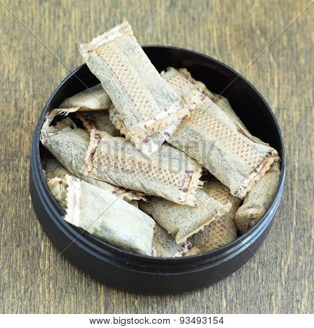 Bunch of swedish snus close-up