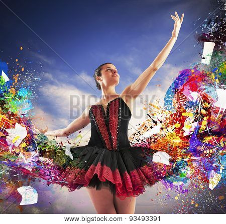 Colours classical dancer