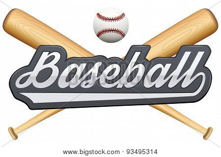 Vintage baseball label and badge