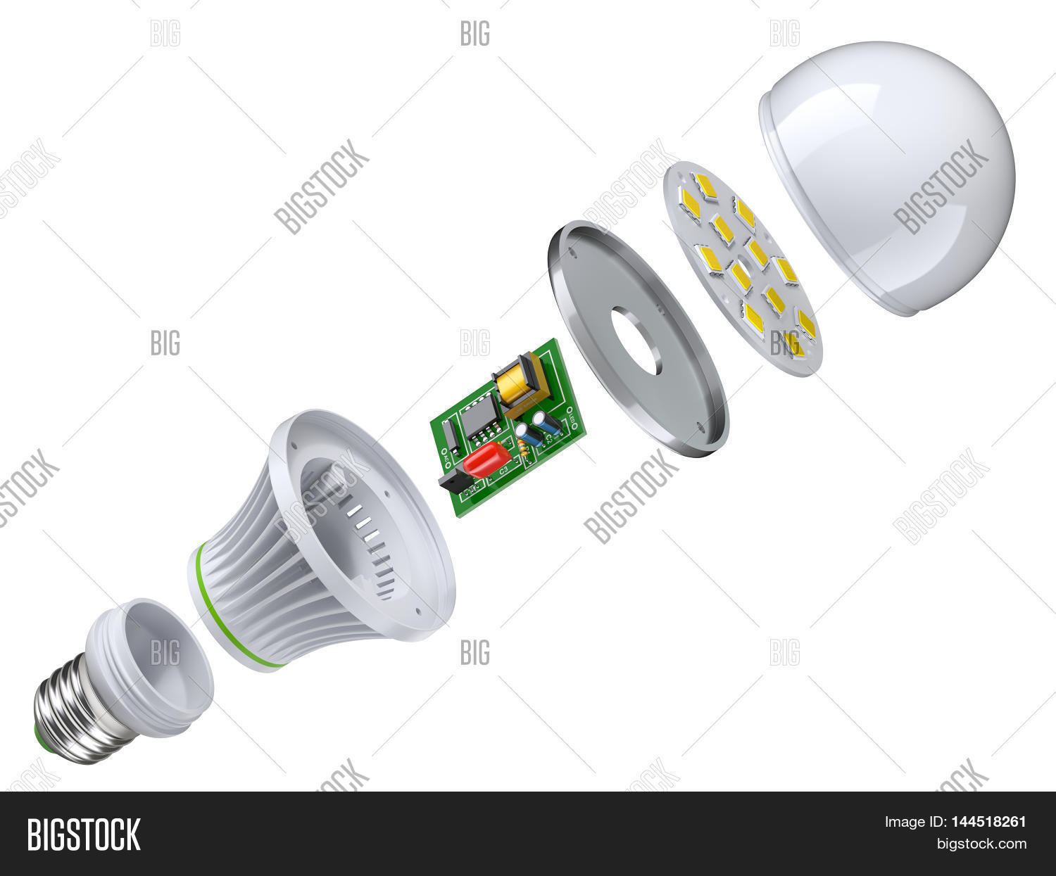 Exploded View LED Bulb Image & Photo (Free Trial) Bigstock