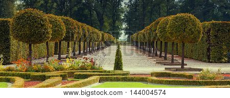 Public state florist park in Pisrundale, Latvia, Europe