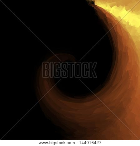 Abstract coloring background of the dark gradient with visual cubism,spherize and twirl effect