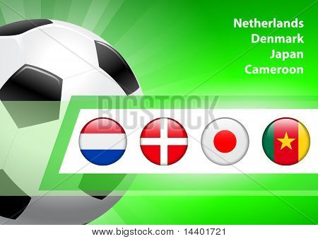 Globale fodbold begivenhed gruppe E oprindelige Illustration