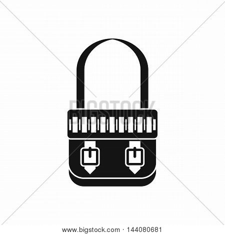 Shoulder bag icon in simple style isolated on white background. Handbag symbol
