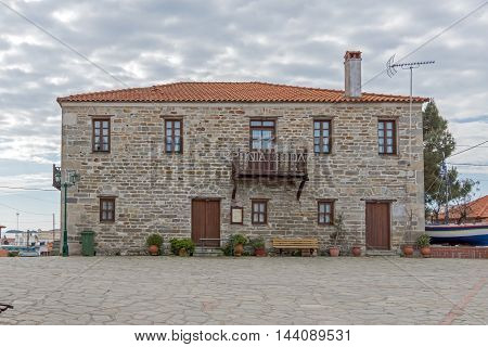 Old stone house in Ammouliani island, Athos, Chalkidiki, Central Macedonia, Greece
