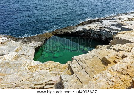 Giola Natural Pool in Thassos island, East Macedonia and Thrace, Greece
