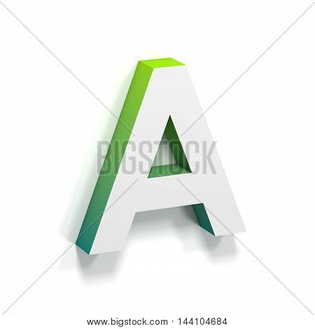 Green Gradient And Soft Shadow Letter A