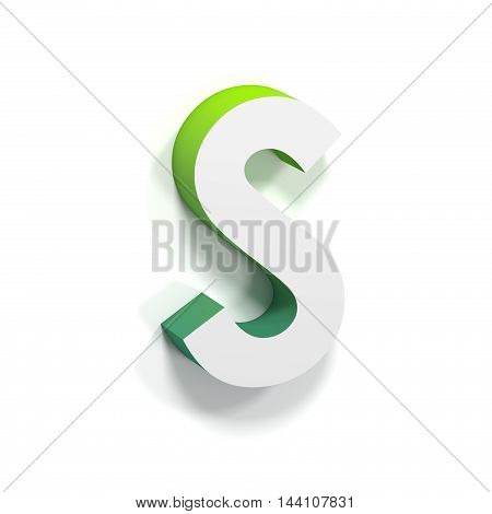 Green Gradient And Soft Shadow Letter S