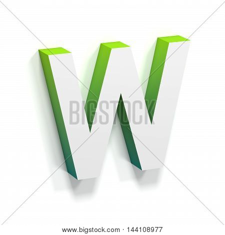 Green Gradient And Soft Shadow Letter W