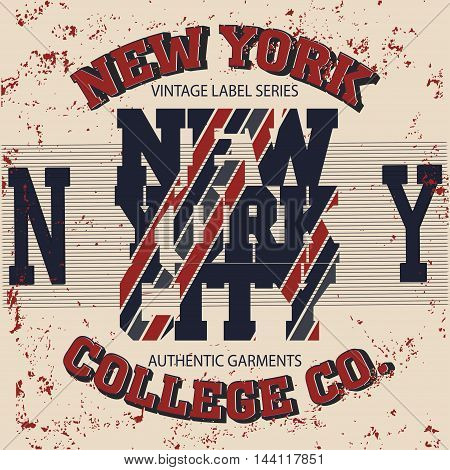 New york Brooklyn sport typography t-shirt - vector