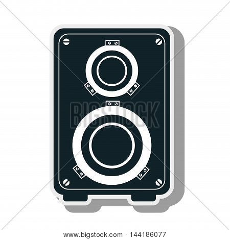 audio speaker bass musical equipment and technology device vector illustration