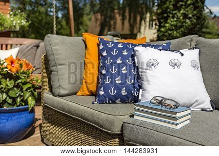 Relax With Book In The Garden