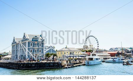 CAPE TOWN, SOUTH AFRICA - FEB 22, 2013: Boats in the harbour of Cape Town, South Africa. Cape town is the most popular international touristic destination in Africa