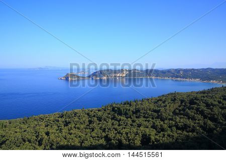 View Over Agios Georgios Pagon On Corfu Island