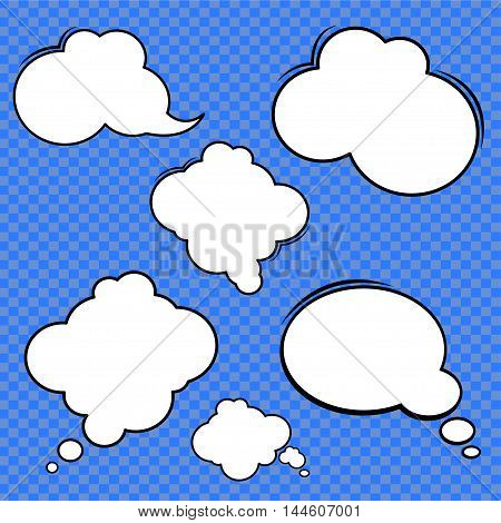 A collection of comic style speech bubbles. Vector illustration.