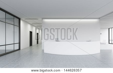Office Lobby With Reception