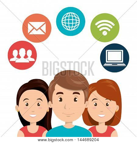 internet communication technology isolated icon vector illustration design