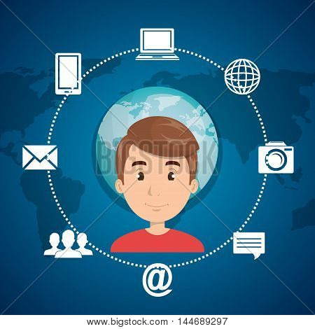 internet communication technology isolated icon vector illustration design