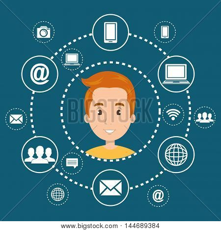 internet communication technology isolated icon vector illustration design