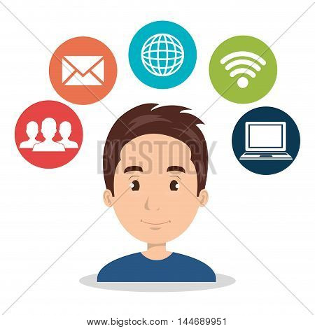 internet communication technology isolated icon vector illustration design