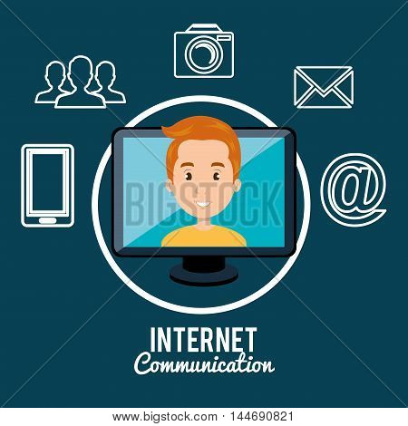 internet communication technology isolated icon vector illustration design
