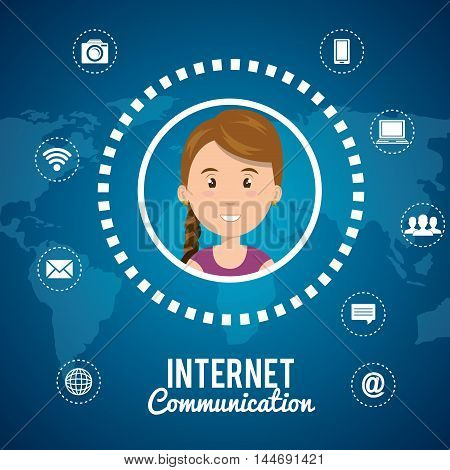 internet communication technology isolated icon vector illustration design