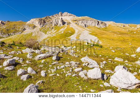 Mountain in Fisht - Oshten mountain massif. Caucasus. Russia.