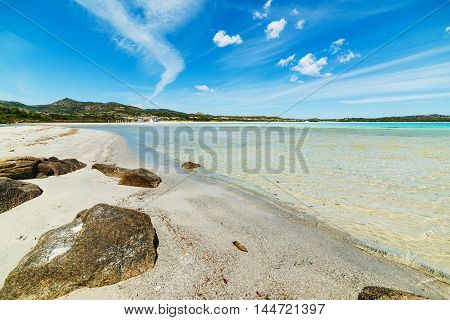 rocks in Lu Impostu beach in Sardinia