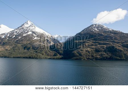 Cruising in Glacier Alley - Patagonia Argentina - Landscape of beautiful mountains glaciers and waterfall