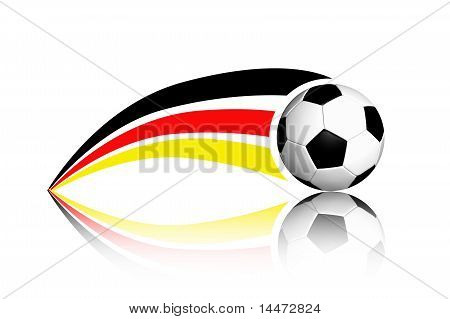 Fußball und Deutschland Flagge