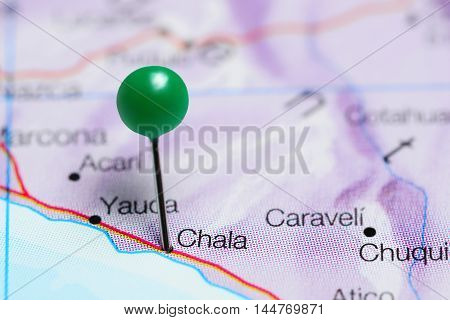 Chala pinned on a map of Peru